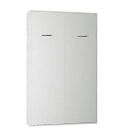 Armoire lit escamotable SMART-V2 blanc mat couchage 120*200 cm.