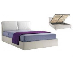 Lit coffre TESEO haut de gamme avec tête de lit, couchage 160*200 cm