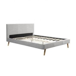 cadre de lit REMO 160cm sommier gris