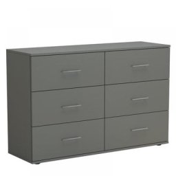 Commode SMART 6 tiroirs gris graphite mat