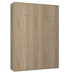 Armoire lit escamotable SMART-V2 chêne naturel couchage 160*200 cm.