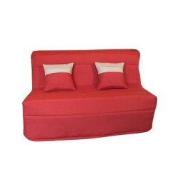 Banquette BZ convertible AXEL bordeaux couchage140*200cm matelas confort BULTEX