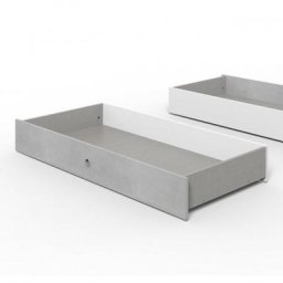 Tiroir de lit 160cm VIRONI blanc béton
