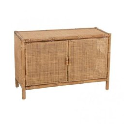 Commode 2 portes en Rotin naturel NEA