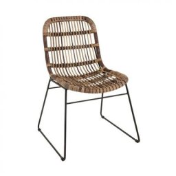 Chaise MIORA en Rotin et teck Naturel