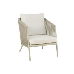 Fauteuil de jardin Gris ELISA en Aluminium et Corde