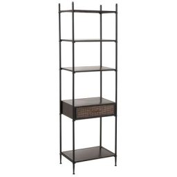 Étagère AKIBE 1 tiroir 4 tablettes en métal noir