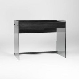 bureau MYDESK en verre fumé coloris noir carbone