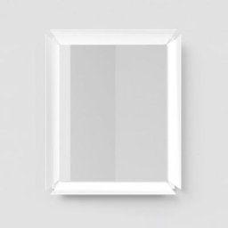 Miroir mural GLAM cadre couleur blanc, dos stratifié blanc