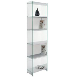 Bibliothèque murale 6 étagères BABYLONE 60 cm blanche mate