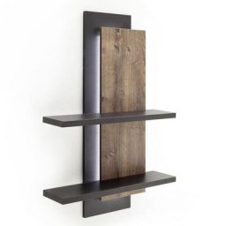 Etagère murale HALTON avec LED décor chêne gris cosmos