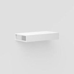 Boîte de rangement suspendue DUE blanc mat - côtés verre miroir