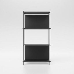 Bibliothèque MUSA 65 cm avec côtés 126 cm de haut en tiges d'acier