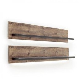 Set 2 étagères HALTON décor chêne gris cosmos