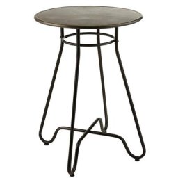 Table de bar industriel INTU en métal noir.