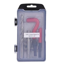 Kit d'outils de réparation de filetage 15 pièces pour restaurer les fils abîmés clé à molette
