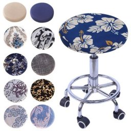 Juste de Chaise Ronde artificiel astique et Extensible pour Tabouret de Bar Protection de Siège