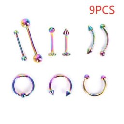 Piercing corporel en acier inoxydable bijoux pour sourcils lèvres nez langue Tragus barre de