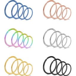 ZS-Ensemble de matiques en acier inoxydable pour femme boucles d'oreilles créoles cercle simple