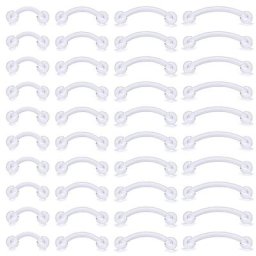 WKOUD-Boucle d'Oreille Flexible et Transparente pour Piercing Bijoux pour les Yeux 6mm 8mm 10mm