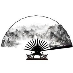 Éventail en papier Xuan pliant classique chinois vintage gentleman GérLady Dance éventail à main