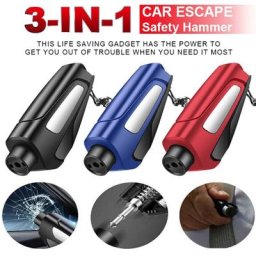 Porte-clés coupe-ceinture de sécurité portable pour voiture marteau de sécurité brise-vitre