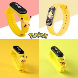 Montre-bracelet Pokémon Pikachu pour enfants figurines d'anime affichage LED jouets de sport pour