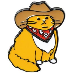 Broche en émail chat Cowboy personnalisé chapeau Animal amusant broches chemise sac à revers Badge