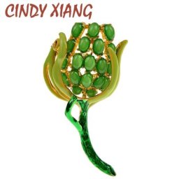 CINDY XIANG – broche élégante en forme de fleur de tulipe nouveauté bijoux de Costume accessoires