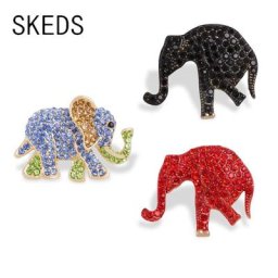 SKEDS – broches de luxe en cristal éléphant exquis broches de décoration Boutique bijoux