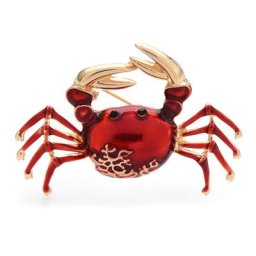 Wuli & bébé broche crabe de l'océan en émail broches bijoux animaux classiques broche pour femmes