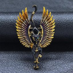 Broche en chat égyptien ancien accessoire de mode Corsage élégant pour fête vêtements écharpe