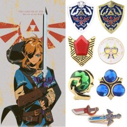 Broche Anime Shield Shield Shield Hylian Breath of the Interface Sheikah Eye Majora's Mask Sword