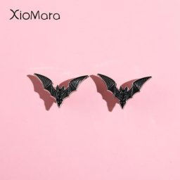 Broches en émail de style punk foncé personnalisé Vintage gothique chauve-souris Badges à