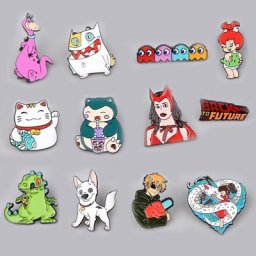 Broches en émail de dessin animé de chien drôle de chat mignon épingles créatives en métal insigne