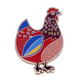 Écusson de poulet en forme d'épingle cadeau exquis merveilleux et effronté elle va répandre le