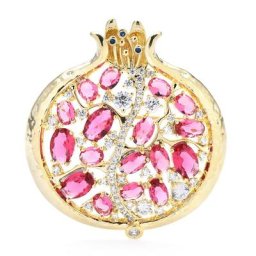 Wumovies & Baby-Broches grenade en cristal pour femmes 2 couleurs cubique contre-indiqué fruits