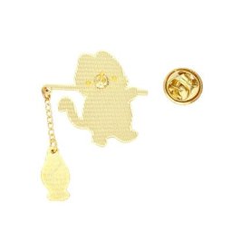 Broche chat de pêche en émail broche animal de dessin animé mignon conception de pêche au chat