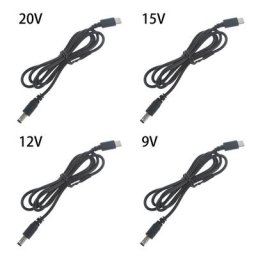 Câble d'alimentation USB C PD 9V 12V 5.5x2.1mm pour ventilateur lumière LED caméra