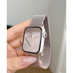 Bracelet magnétique en acier inoxydable pour Apple Watch bracelet à boucle milanaise bracelet