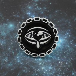 Épingles rondes noires en émail mauvais œil engrenage circulaire broches de larmes SAFEyes