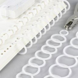Anneaux en plastique à feuilles mobiles 50 pièces anneaux perforateur anneau boucle reliure