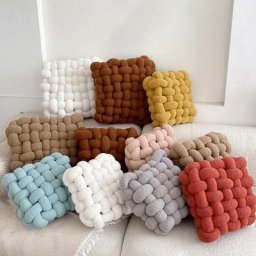 Coussin de siège de chaise tissé carré Sherpa coussin de canapé élastique décoratif moelleux