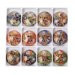 Lot de 6 breloques en verre de Murano faites à la main vente en gros bijoux tendance pour