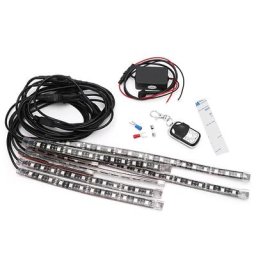 Bande lumineuse LED RVB flexible pour moto clignotant télécommande 5050 8 pièces