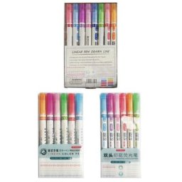 HXBE 6/8Pcs Crayons de Couleur Double Stylos Marqueurs pour Scrapbooking BRICOLAGE