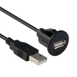 Câble de prise USB 2.0 pour voiture 1m extension de montage encastré carte Prada ligne de