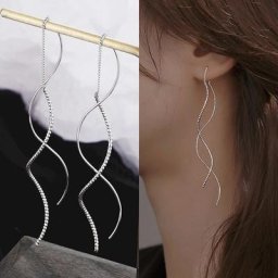 Boucles d'oreilles longues à pampilles pour femmes bijoux géométriques simples style coréen rétro