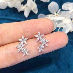 Huretailers-Boucles d'oreilles fleur délicates pour femmes clous d'oreille accessoires de fête