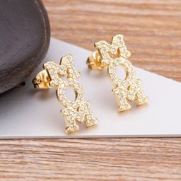 Nidin-Boucles d'oreilles en cristal scintillant incrusté de lettres vertébrales exquises pour